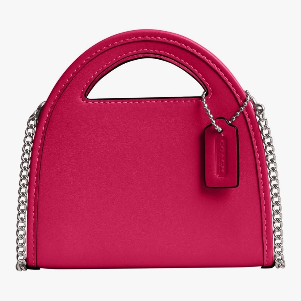 NWT, Coach Dragonfruit Mini Bag with Silver Hardware